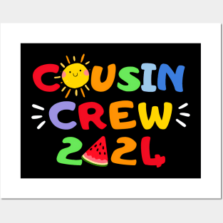Cousin Crew 2024 Summer Vacation Beach Family Trips Matching Posters and Art